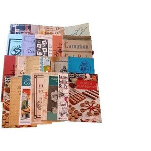 Lot Of 24 Vintage Cookbooks Herbal, Cookies, Recipe Cookbooks Food Snacks Pies